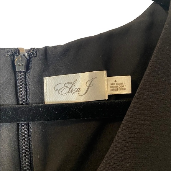 Eliza J Black Sheath Crepe Midi Dress - Picture 7 of 10